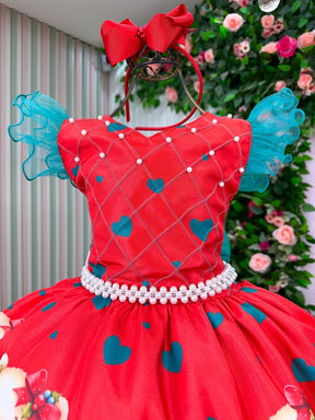 Vestido Marie Betina Ursinhos Vermelho - Natal - Leveza e Elegância para Meninas | Bebeloo Kids