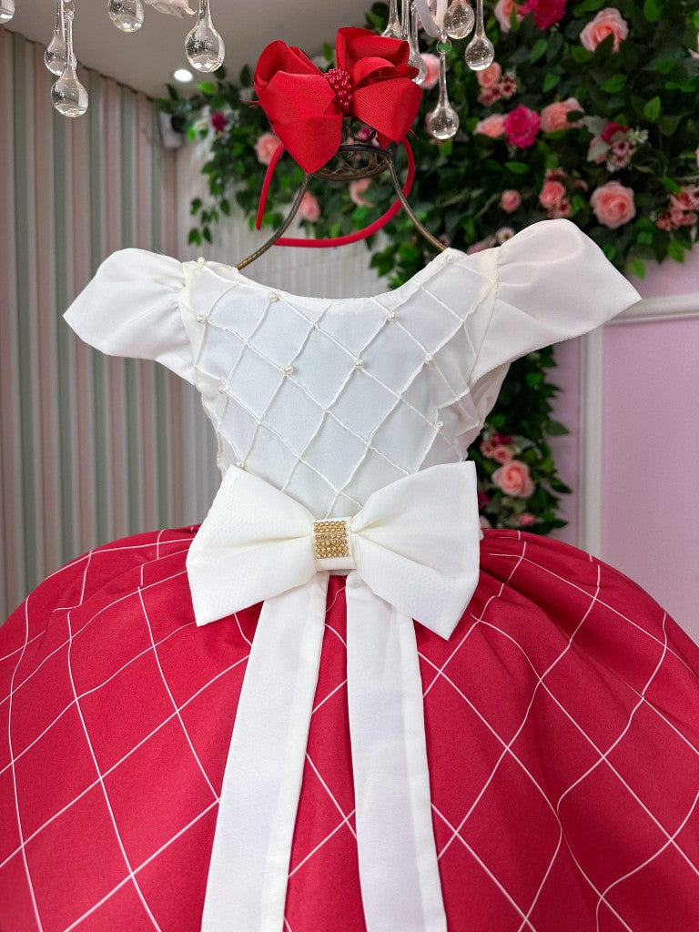 Vestido Banana Club Jamile Saia Vermelha - Leveza e Elegância para Meninas | Bebeloo Kids