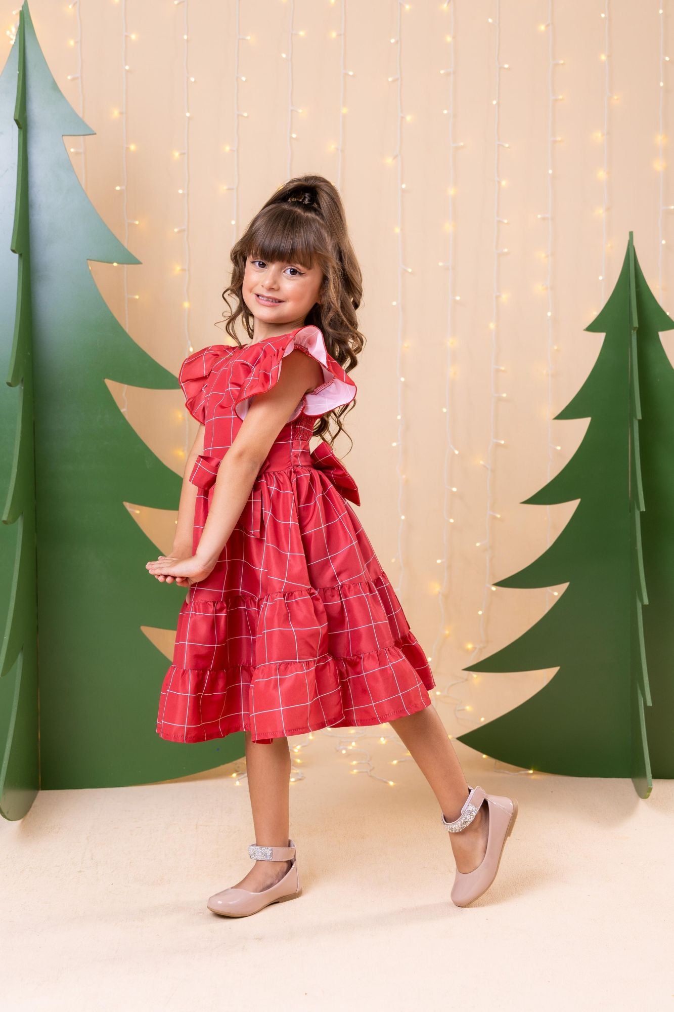 Vestido Banana Club Natal Patty Vermelho - Leveza e Elegância para Meninas | Bebeloo Kids