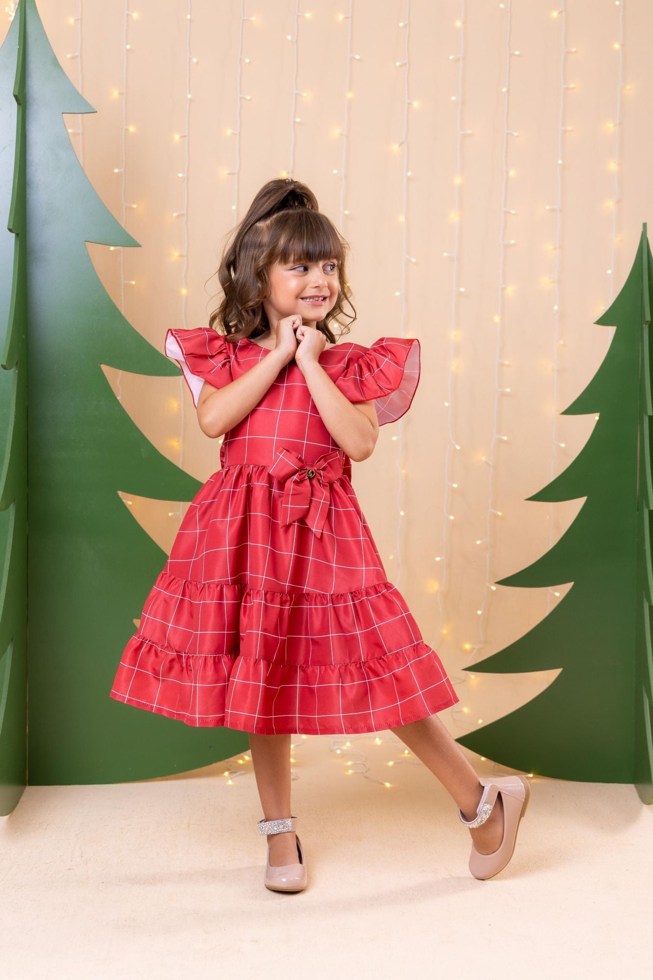 Vestido Banana Club Natal Patty Vermelho - Leveza e Elegância para Meninas | Bebeloo Kids