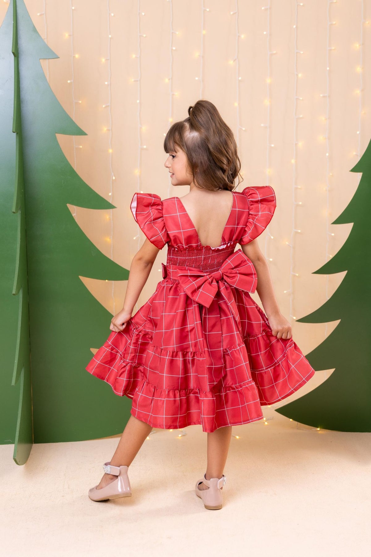 Vestido Banana Club Natal Patty Vermelho - Leveza e Elegância para Meninas | Bebeloo Kids