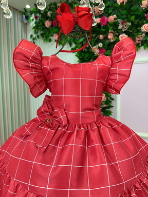 Vestido Banana Club Natal Patty Vermelho - Leveza e Elegância para Meninas | Bebeloo Kids