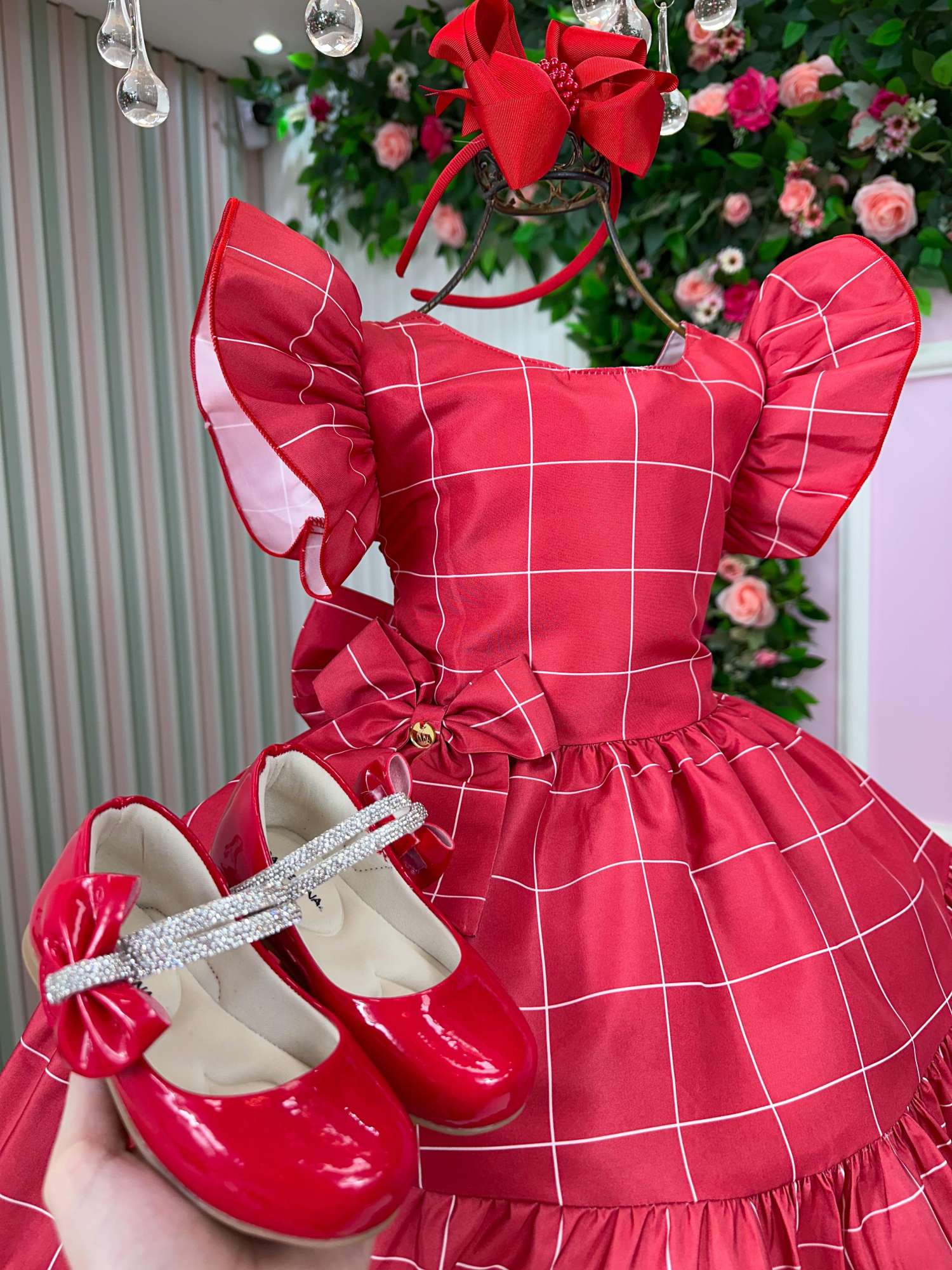 Vestido Banana Club Natal Patty Vermelho - Leveza e Elegância para Meninas | Bebeloo Kids