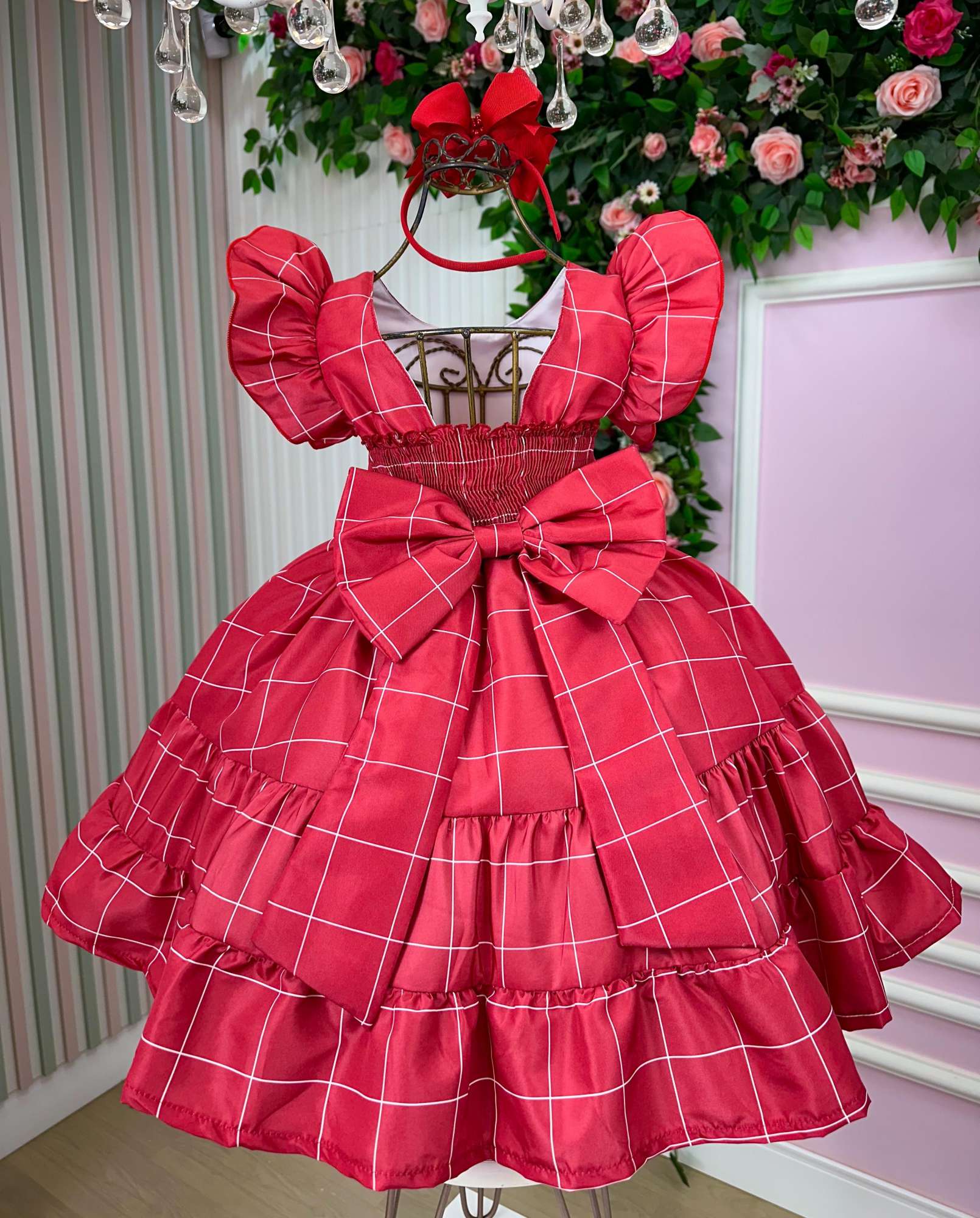 Vestido Banana Club Natal Patty Vermelho - Leveza e Elegância para Meninas | Bebeloo Kids