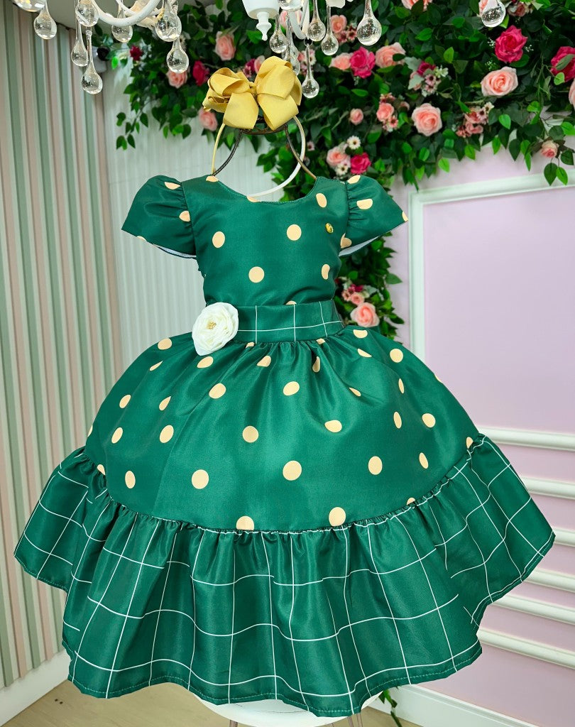 Vestido Banana Club Teresa Verde - Leveza e Elegância para Meninas | Bebeloo Kids