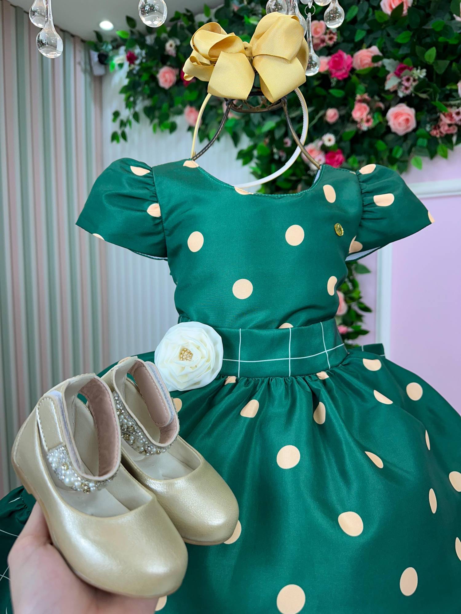 Vestido Banana Club Teresa Verde - Leveza e Elegância para Meninas | Bebeloo Kids