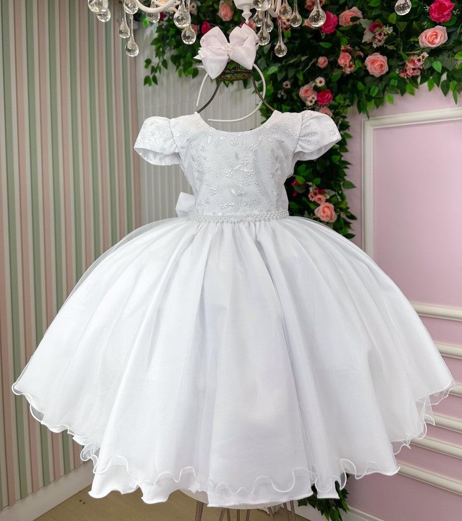 Vestido Bella Child Thais Branco - Leveza e Elegância para Meninas | Bebeloo Kids
