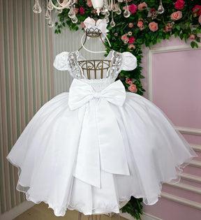 Vestido Bella Child Thais Branco - Leveza e Elegância para Meninas | Bebeloo Kids