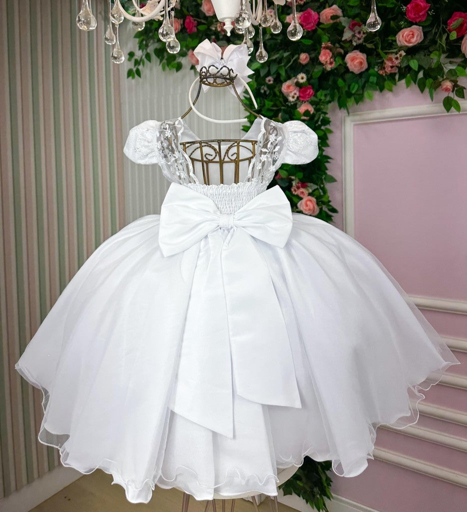 Vestido Bella Child Thais Branco - Leveza e Elegância para Meninas | Bebeloo Kids