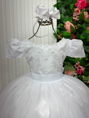 Vestido Enjoy Longo Gabriela Branco - Leveza e Elegância para Meninas | Bebeloo Kids