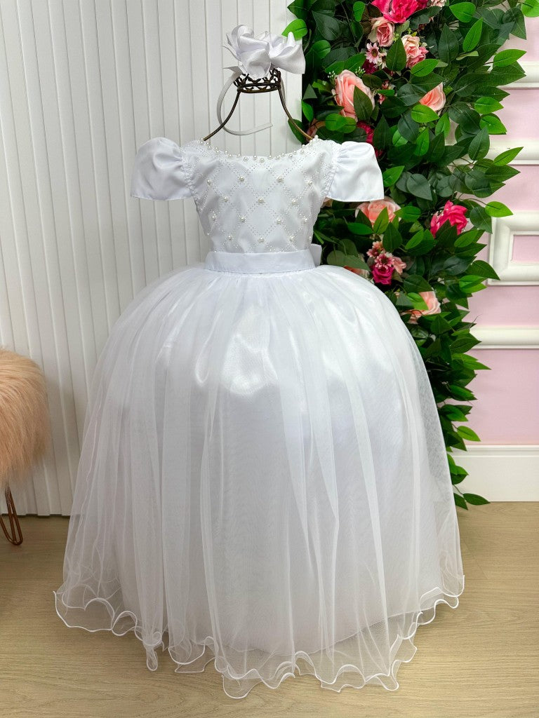 Vestido Enjoy Longo Gabriela Branco - Leveza e Elegância para Meninas | Bebeloo Kids