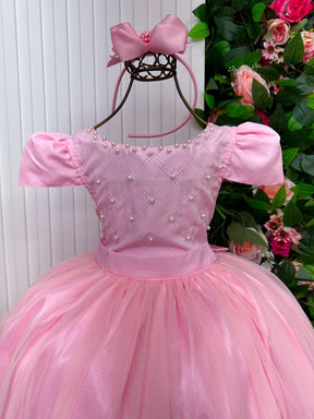 Vestido Enjoy Longo Gabriela Rosa Bebe - Leveza e Elegância para Meninas | Bebeloo Kids