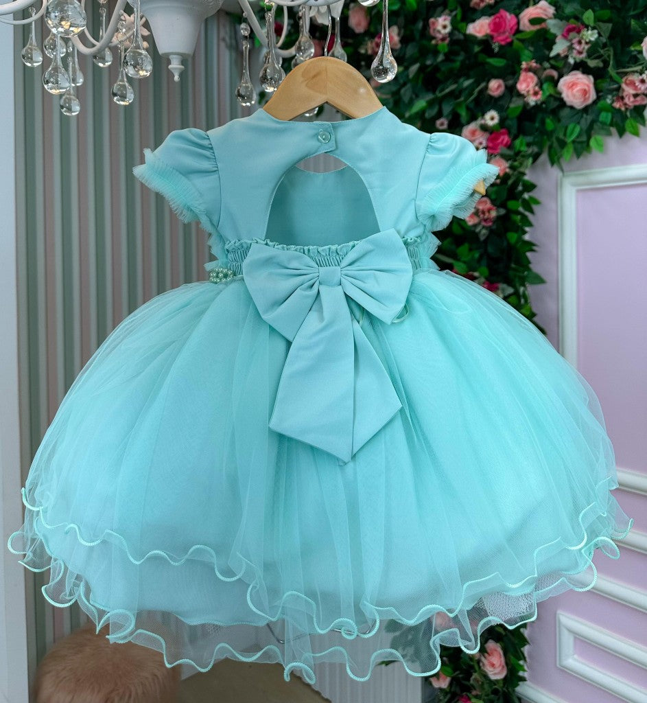 Vestido Menina Bonita Elaine Verde Menta - Leveza e Elegância para Meninas | Bebeloo Kids