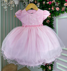 Vestido Menina Bonita Carolina Rosa Bebe - Leveza e Elegância para Meninas | Bebeloo Kids