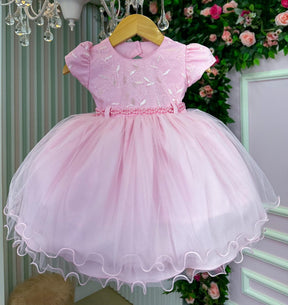 Vestido Menina Bonita Carolina Rosa Bebe - Leveza e Elegância para Meninas | Bebeloo Kids