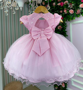 Vestido Menina Bonita Carolina Rosa Bebe - Leveza e Elegância para Meninas | Bebeloo Kids