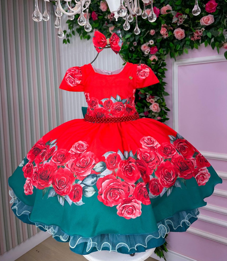 Vestido Mimadine Melina Vermelho Natal - Leveza e Elegância para Meninas | Bebeloo Kids