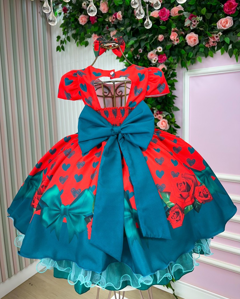 Vestido Mimadine Melissa Natal Vermelho - Leveza e Elegância para Meninas | Bebeloo Kids