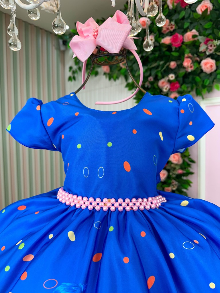 Vestido Tematicos Ysa Kids Divertidamente Azul - Leveza e Elegância para Meninas | Bebeloo Kids