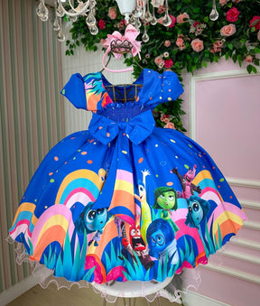 Vestido Tematicos Ysa Kids Divertidamente Azul - Leveza e Elegância para Meninas | Bebeloo Kids