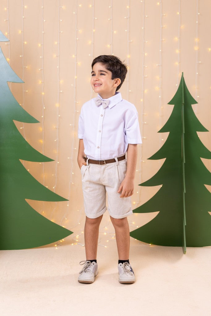Conjunto Miss Cherry Social Linho Shorts Xadrez Heitor - Conforto e Estilo para o Dia a Dia | Bebeloo Kids