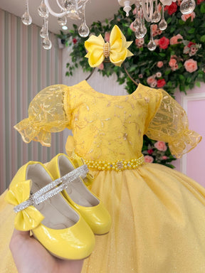 Vestido Bella Child Laize Amarelo - Leveza e Elegância para Meninas | Bebeloo Kids