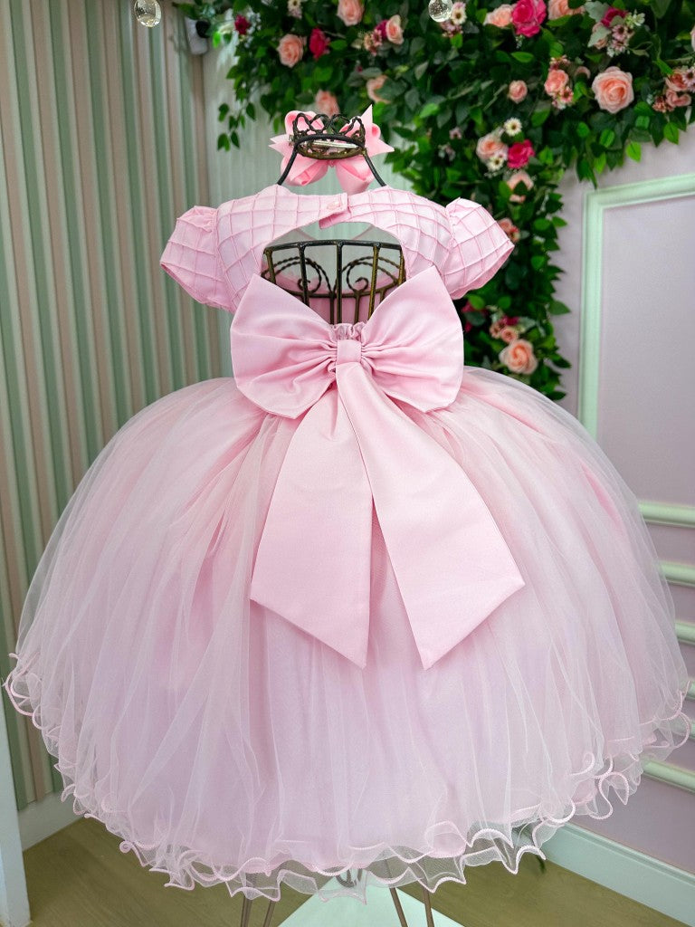 Vestido Menina Bonita Luna Rosa Bebe Modelo 2 - Leveza e Elegância para Meninas | Bebeloo Kids