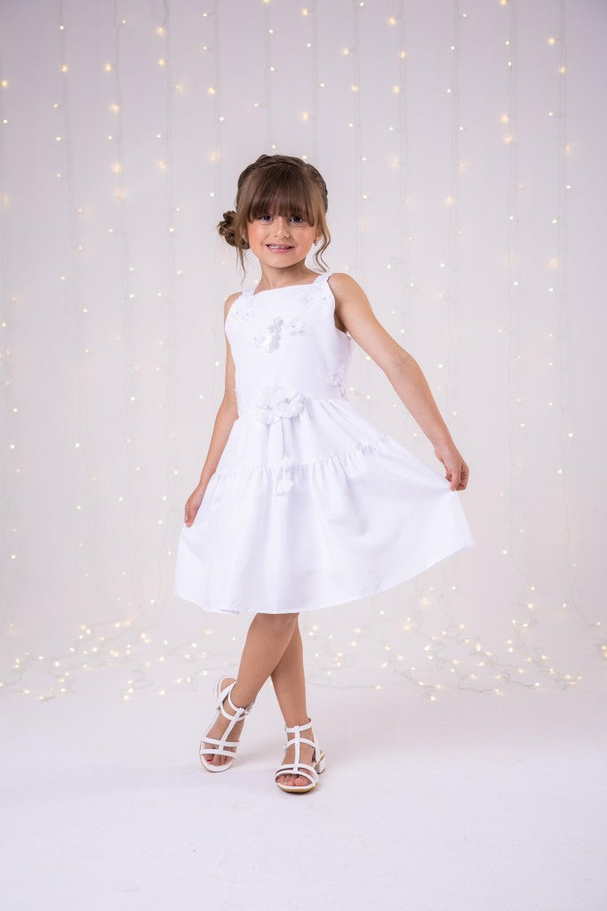 Vestido Blogueirinha Cecilia Branco - Leveza e Elegância para Meninas | Bebeloo Kids