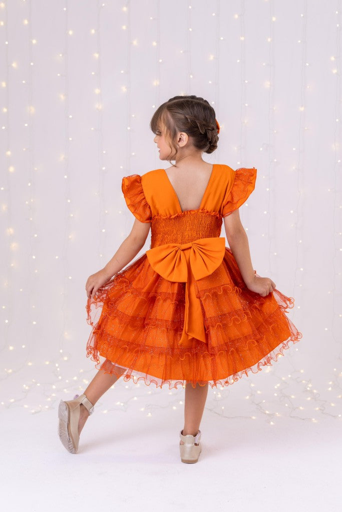Vestido Ysa Kids Belinda Terracota - Leveza e Elegância para Meninas | Bebeloo Kids