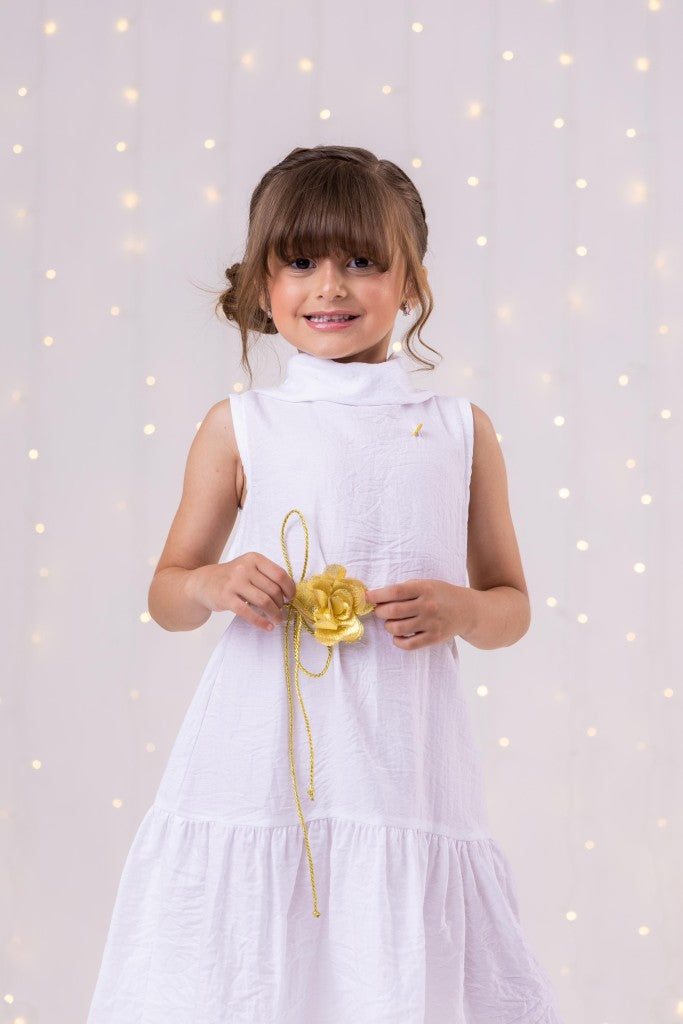 Vestido Blogueirinha Serena Branco - Leveza e Elegância para Meninas | Bebeloo Kids