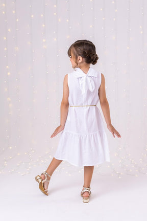 Vestido Blogueirinha Serena Branco - Leveza e Elegância para Meninas | Bebeloo Kids