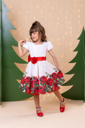 Vestido Banana Club Fernanda Branco Floral - Leveza e Elegância para Meninas | Bebeloo Kids