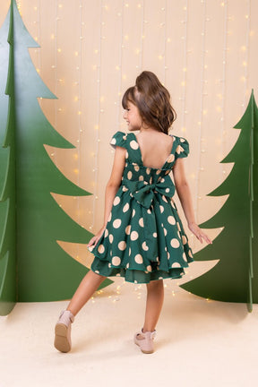 Vestido Banana Club Helen Verde Bolinhas - Leveza e Elegância para Meninas | Bebeloo Kids