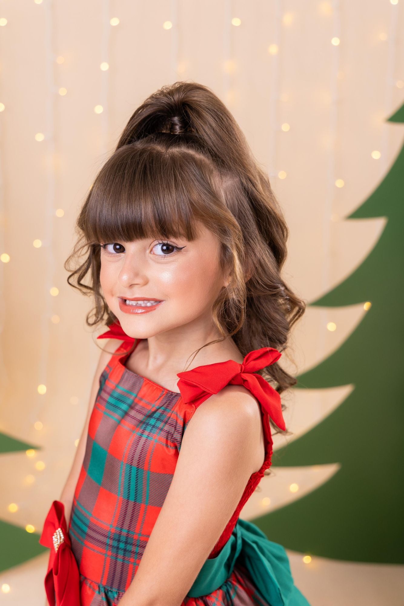 Vestido Marie Madeline Ursinho Xadrez Vermelho - Natal - Leveza e Elegância para Meninas | Bebeloo Kids