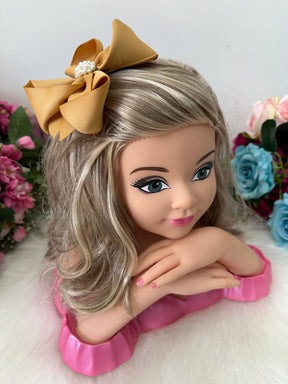 Laço Perolas Maria Eduarda Dourada - Toque Delicado para Completar o Visual | Bebeloo Kids