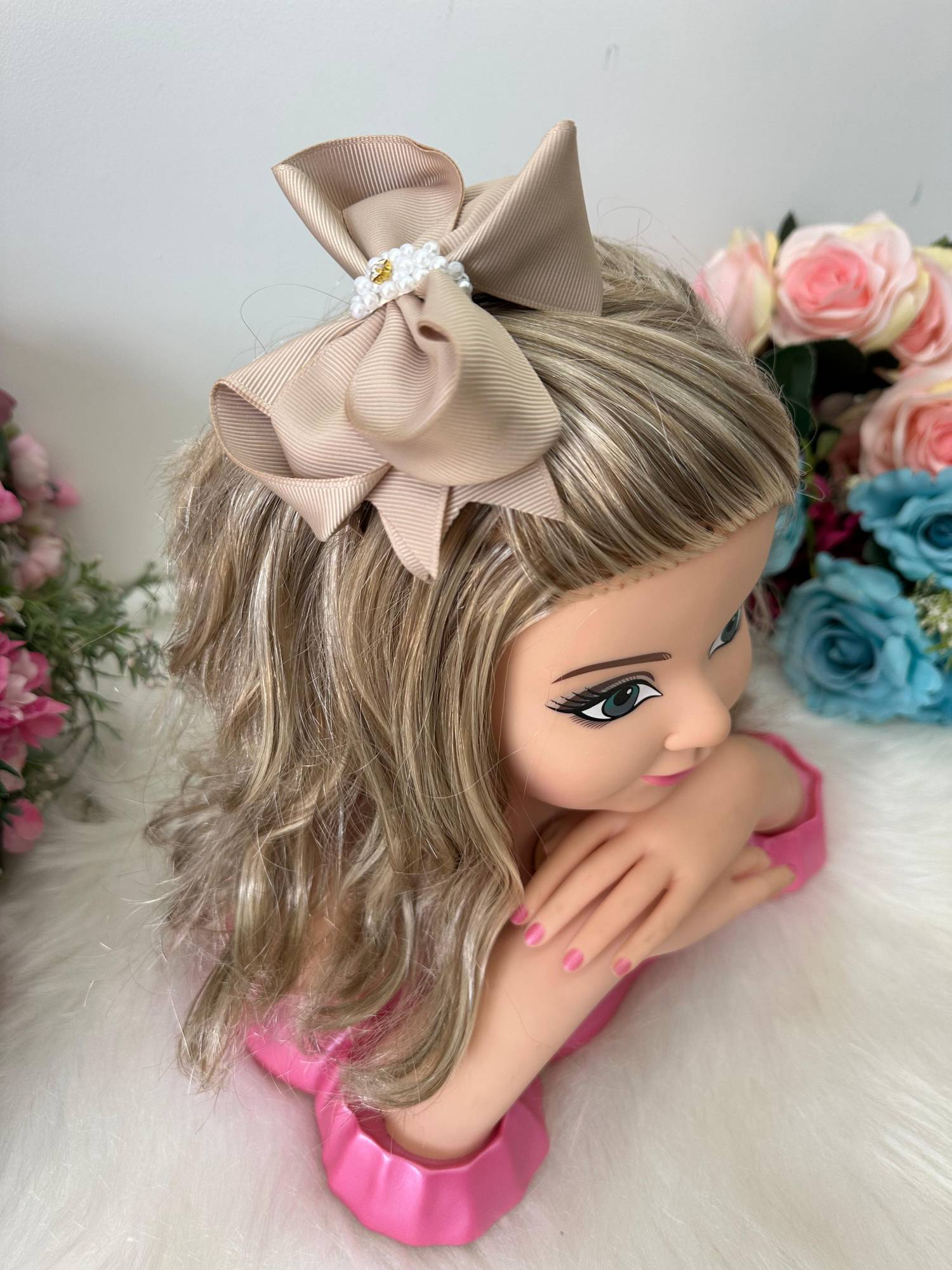 Laço Strass Maria Alice Marfim - Toque Delicado para Completar o Visual | Bebeloo Kids