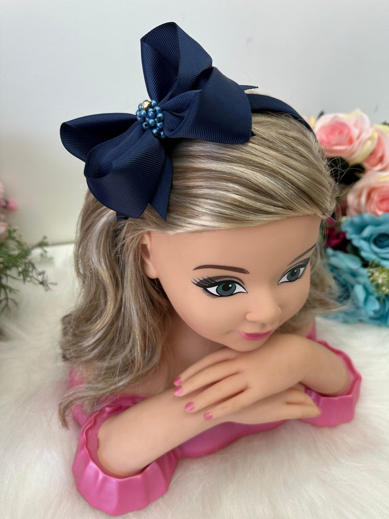 Tiara Bianca Azul Marinho - Estilo e Elegância para os Pequenos | Bebeloo Kids