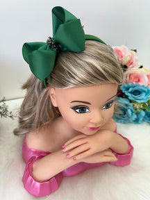 Tiara Bianca Verde Bandeira - Estilo e Elegância para os Pequenos | Bebeloo Kids