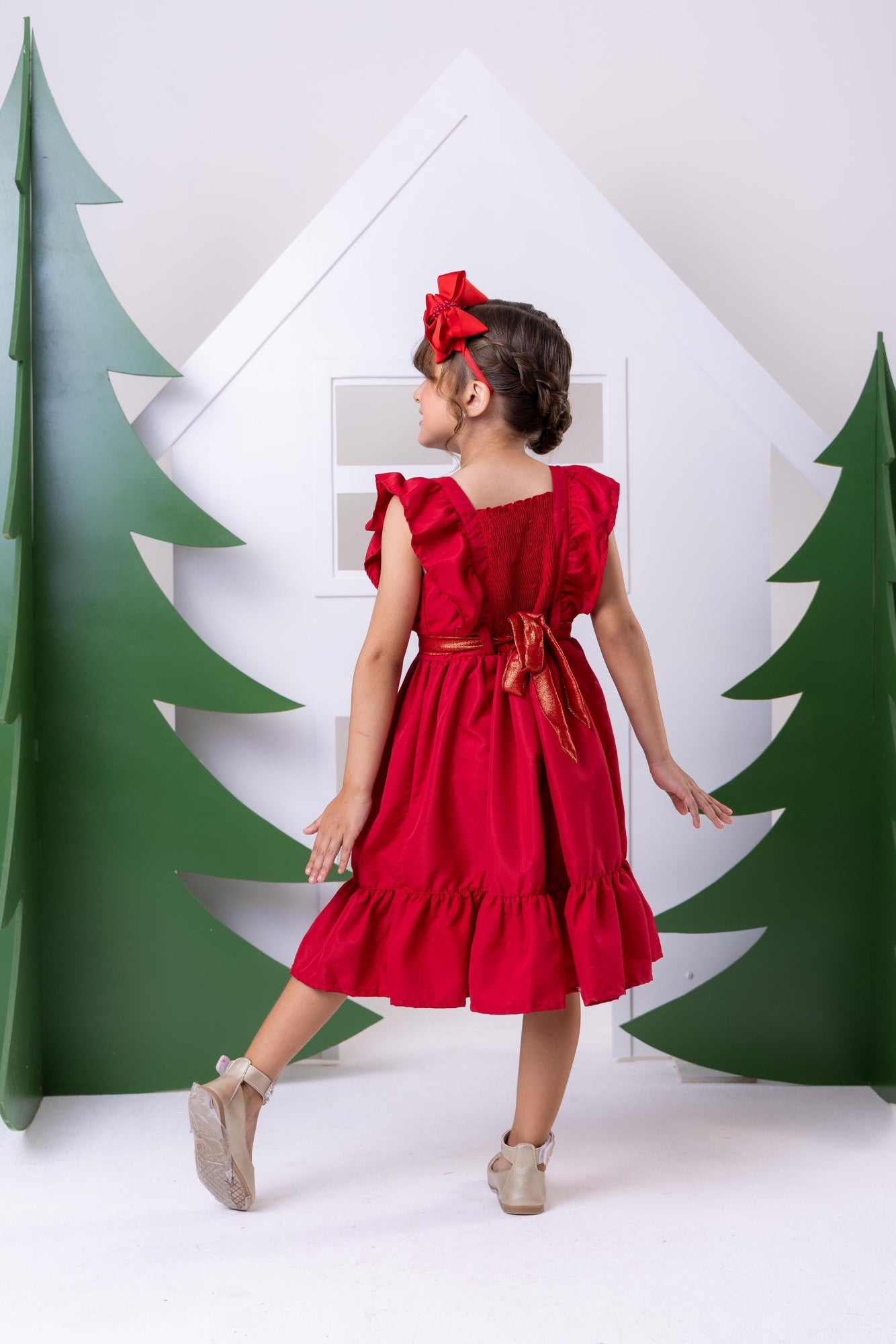 Vestido Blogueirinha Natali Vermelho - Natal - Leveza e Elegância para Meninas | Bebeloo Kids