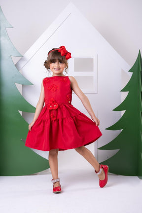 Vestido Blogueirinha Cecilia Vermelho - Leveza e Elegância para Meninas | Bebeloo Kids