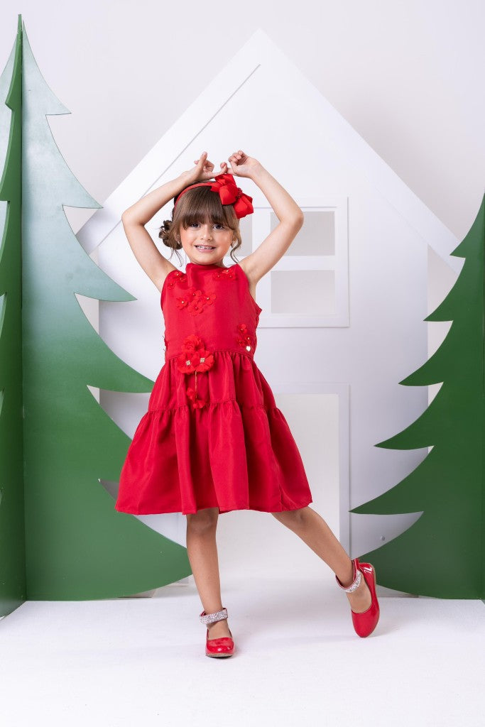 Vestido Blogueirinha Cecilia Vermelho - Leveza e Elegância para Meninas | Bebeloo Kids