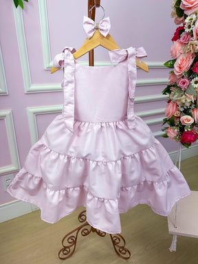 Vestido Blogueirinha Giovana Rosa - Leveza e Elegância para Meninas | Bebeloo Kids