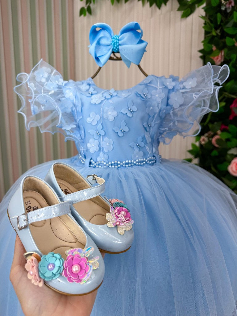 Vestido Menina Bonita Angelie Azul Bebe | Bebeloo Kids