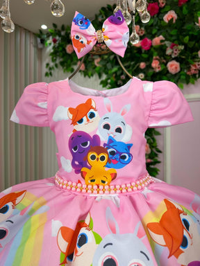 Vestido Tematico Mimadine Bolofofo Rosa Bebe - Leveza e Elegância para Meninas | Bebeloo Kids