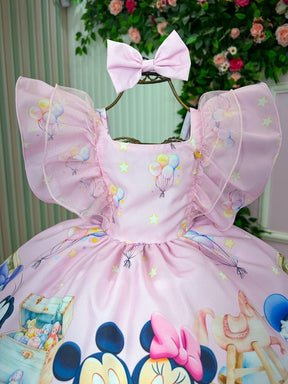 Vestido Temáticos Kids Turma Mickey Mouse Baby Disney - Leveza e Elegância para Meninas | Bebeloo Kids