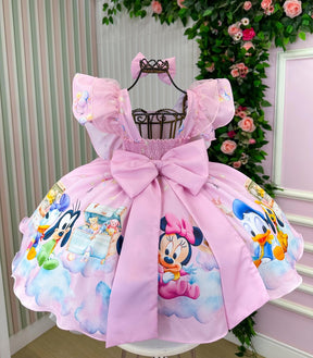 Vestido Temáticos Kids Turma Mickey Mouse Baby Disney - Leveza e Elegância para Meninas | Bebeloo Kids