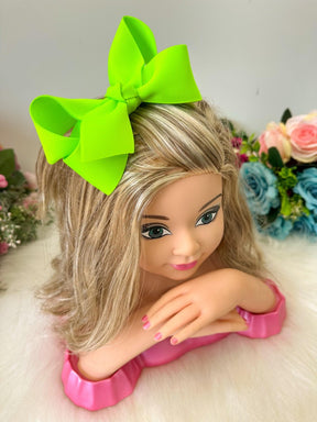 Laço Antonella Verde Neon - Toque Delicado para Completar o Visual | Bebeloo Kids