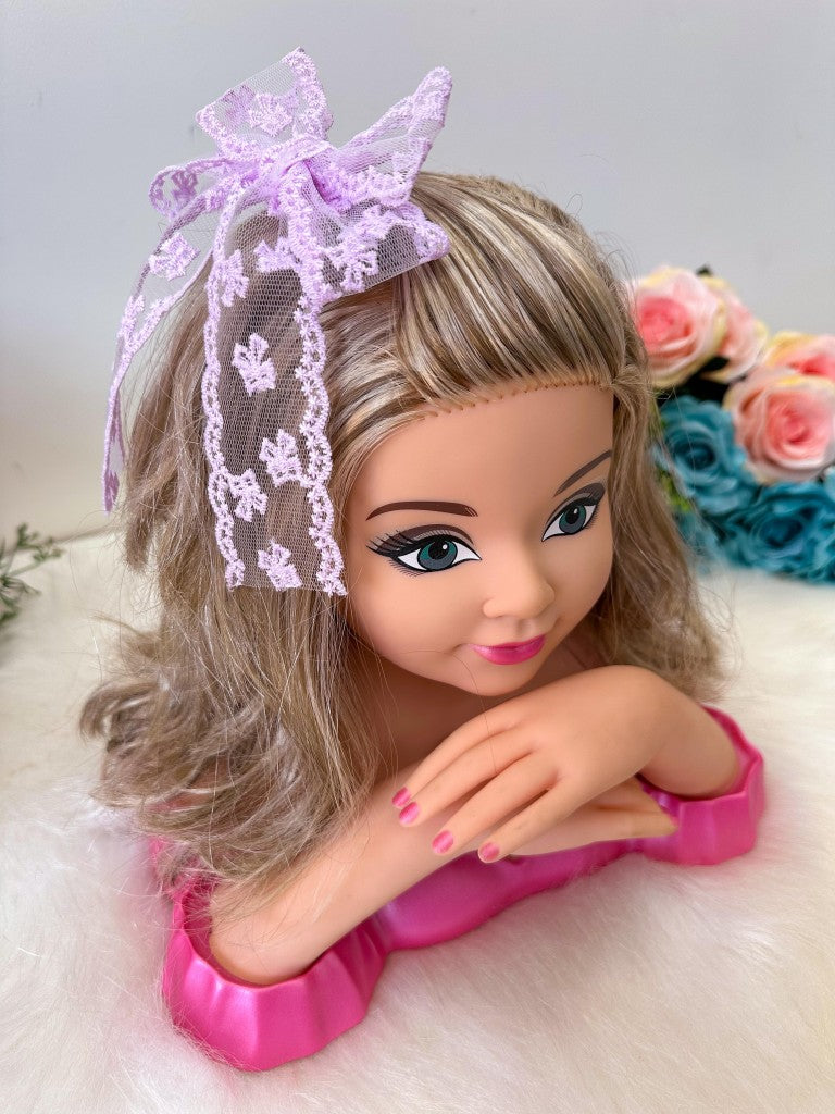 Laço Jessica Renda Lilas - Toque Delicado para Completar o Visual | Bebeloo Kids