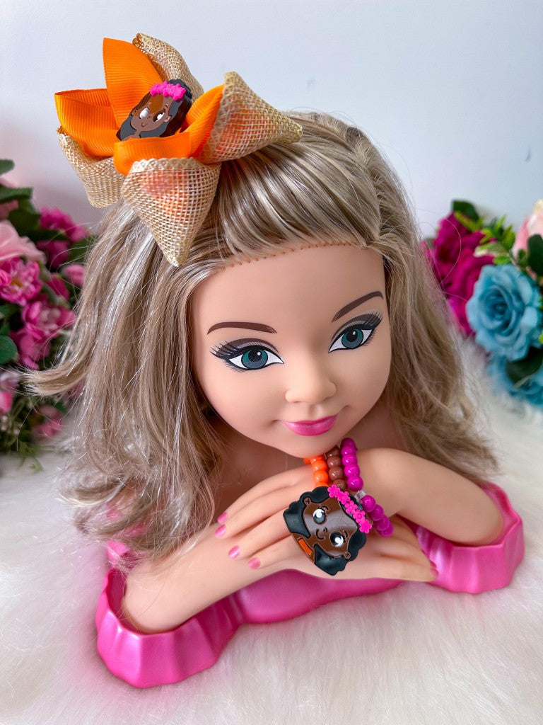 Laço Tematico Moana + Pulseiras - Toque Delicado para Completar o Visual | Bebeloo Kids