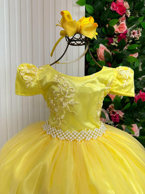 Vestido Enjoy Longo Jaqueline Amarelo - Leveza e Elegância para Meninas | Bebeloo Kids